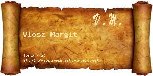 Viosz Margit névjegykártya